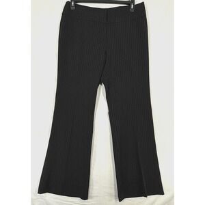 NWOT Studio 1940 Dress Pants Women's (35x32") Black Pinstripes Straight Workwear
